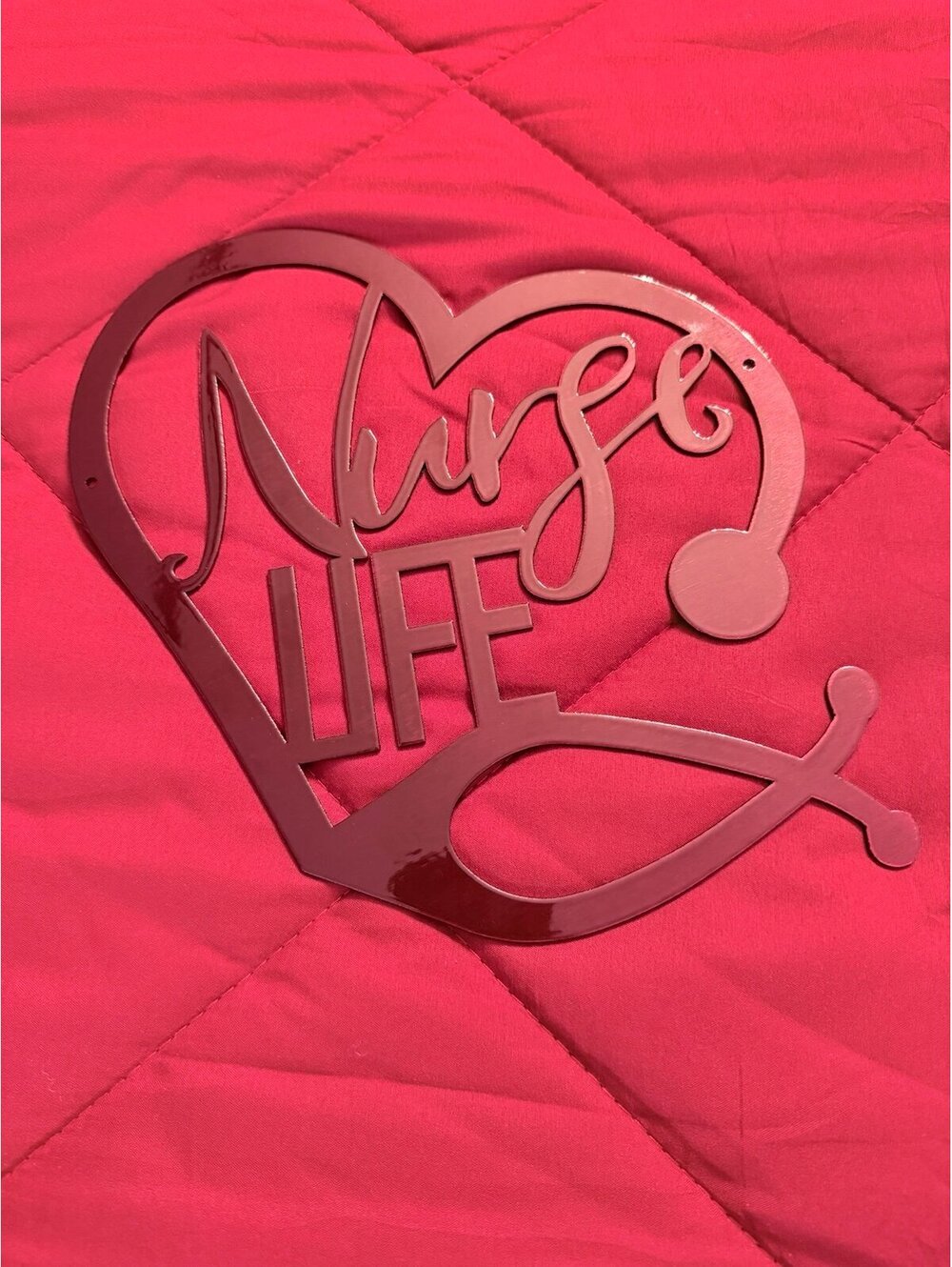 Nurse Life Metal Wall Decor – Heart Stethoscope Sign – Nurse Gift